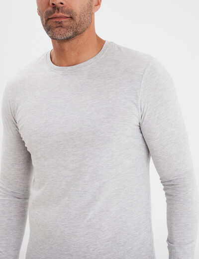 T-shirt manches longues gris homme
