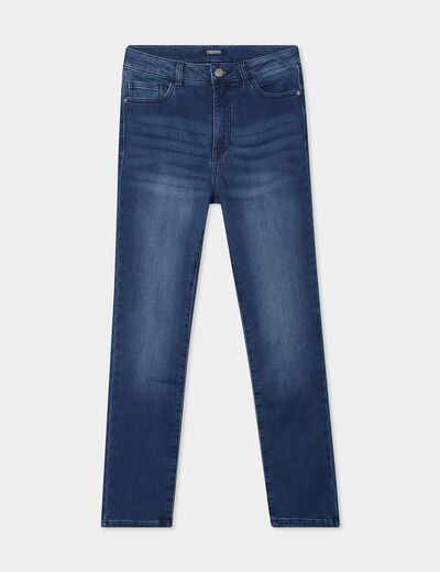 Jean stretch slim 7/8 ème denim brut femme