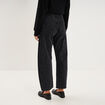 Jean balloon coton denim noir femme