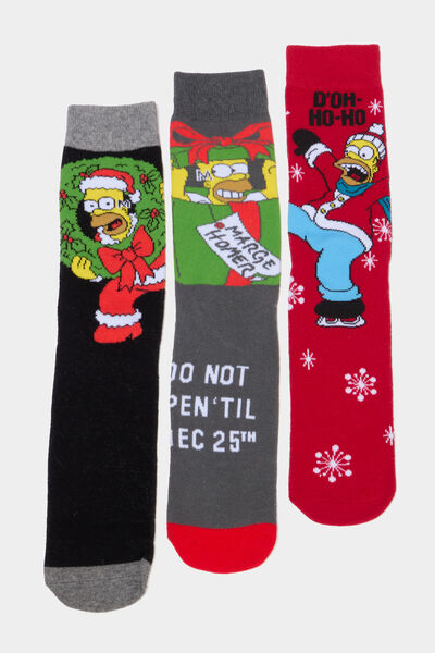 Lot 3 paires chaussettes Les Simpsons multicolore homme