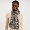 Foulard rectangulaire noir femme
