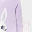 Ensemble pyjama 2 pi&egrave;ces effet polaire violet clair fille