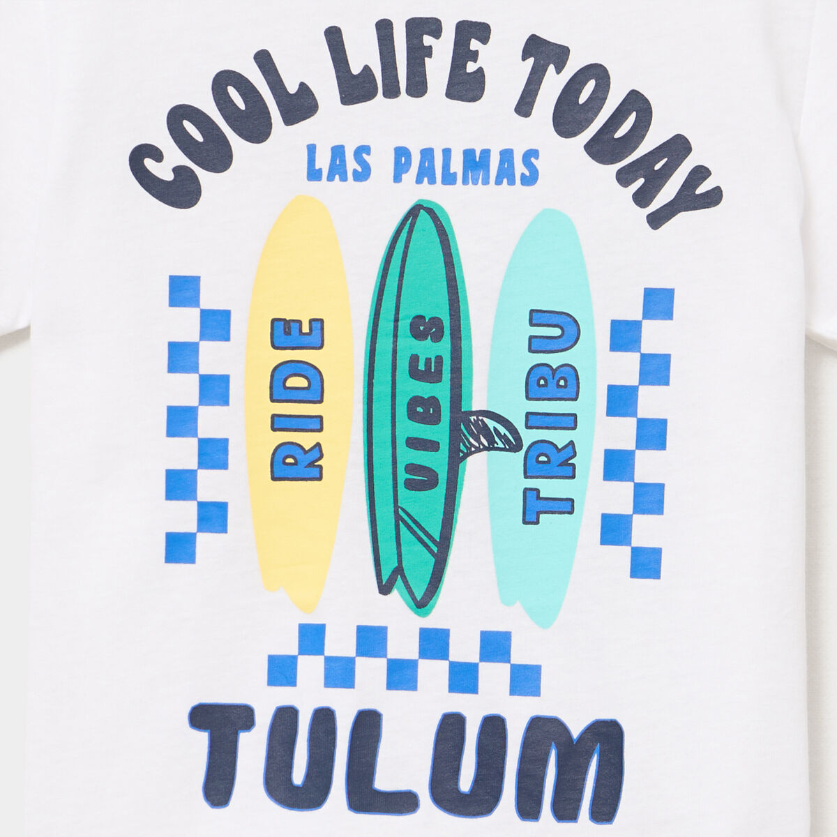 T-shirt droit manches courtes coton blanc gar&ccedil;on