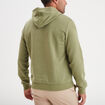 Sweat molleton à capuche hoodie vert kaki homme