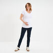 Jegging grossesse confort avec bandeau denim blue black femme maternité