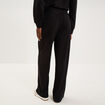 Pantalon de jogging large molletonn&eacute; noir femme