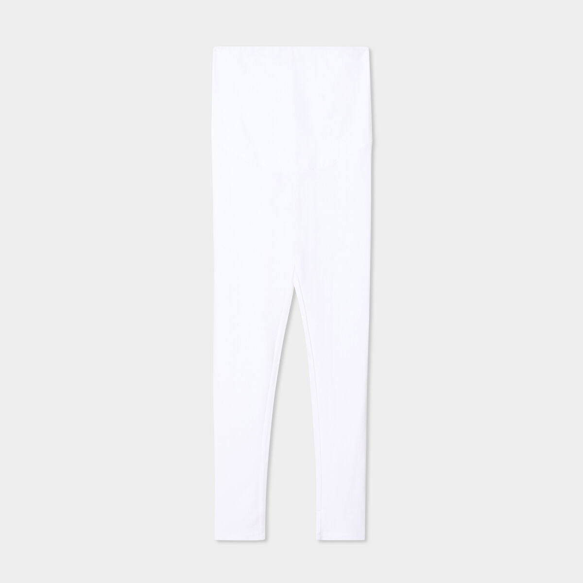 Legging grossesse en coton blanc femme maternit&eacute;