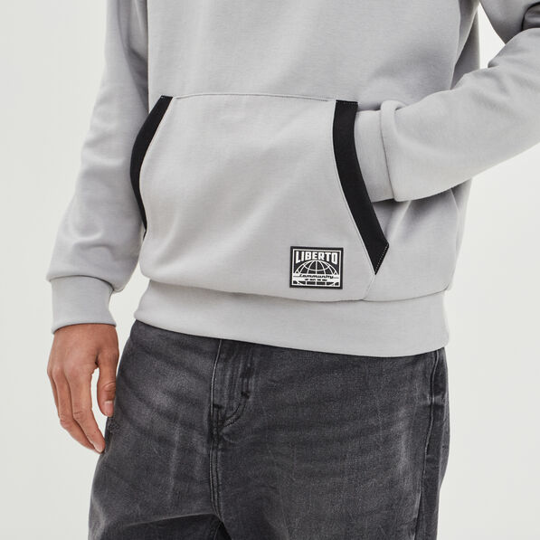 sweat a capuche hoodie liberto gris clair homme Sweat à capuche hoodie Liberto gris clair homme