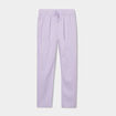 Pantalon droit 7/8ème lin mélangé violet clair femme