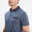 Polo droit manches courtes 1 poche buste bleu foncé homme