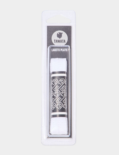 Lacet plat 120 cm Tawata blanc mixte