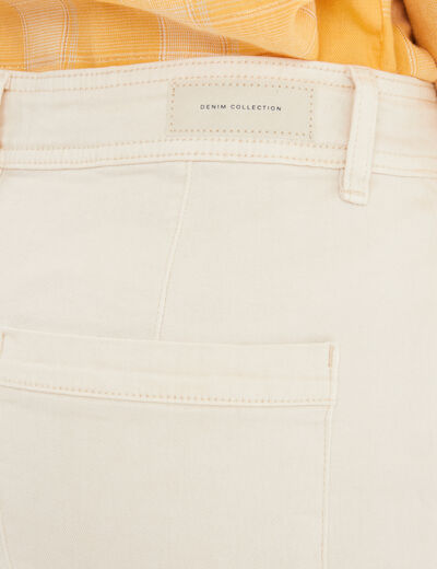 Jeans 7/8ème jambe large ecru femme