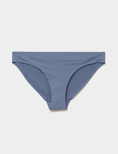 Culotte microfibre sans coutures bleu gris femme