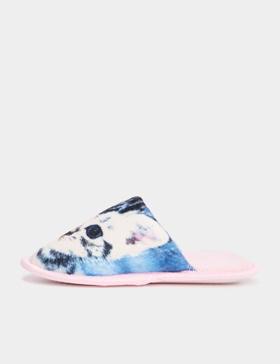 Chaussons mules rose fille