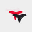 Lot 3 strings dentelle rouge femme