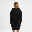Robe sweat &agrave; capuche noir femme
