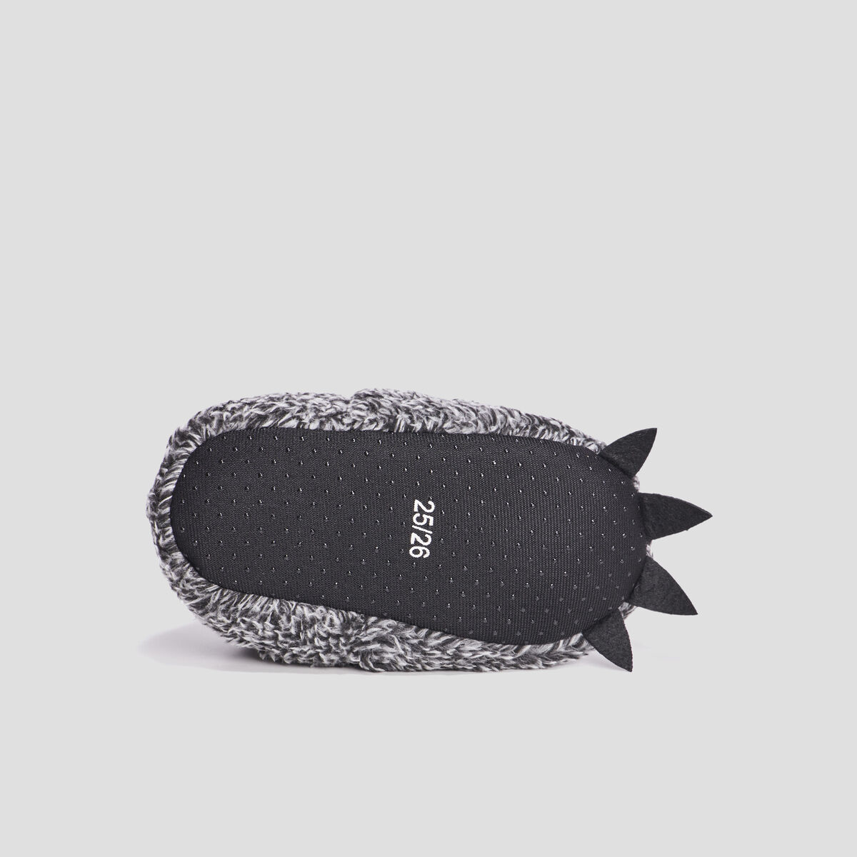 Chaussons fausse fourrure gris garçon