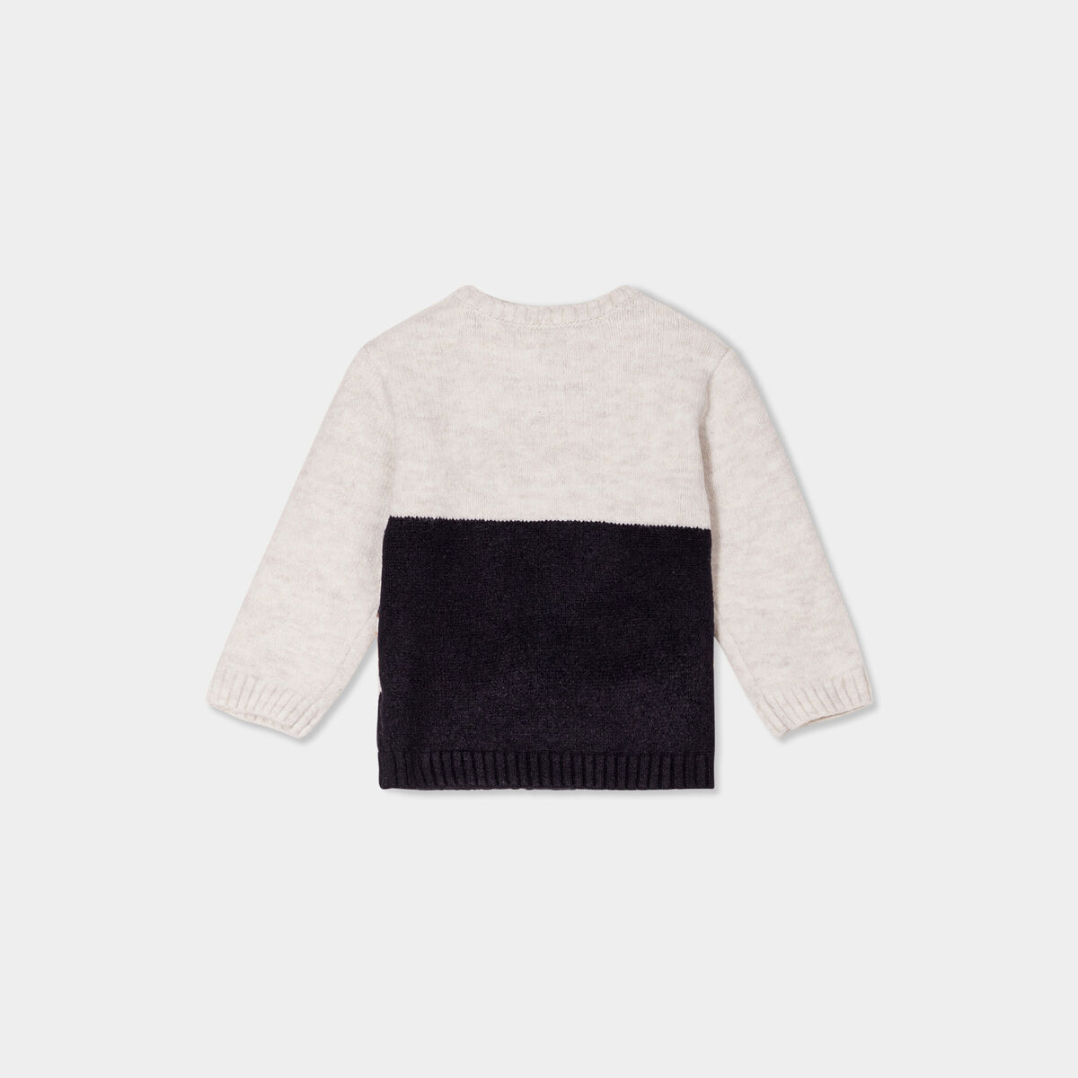 Pull &eacute;paule boutonn&eacute;e manches longues beige b&eacute;b&eacute; gar&ccedil;on