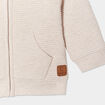 Gilet tricot réversible à capuche Creeks beige bébé garçon