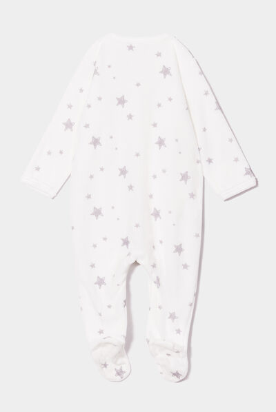 Surpyjama zippé laine de mouton ivoire bébé