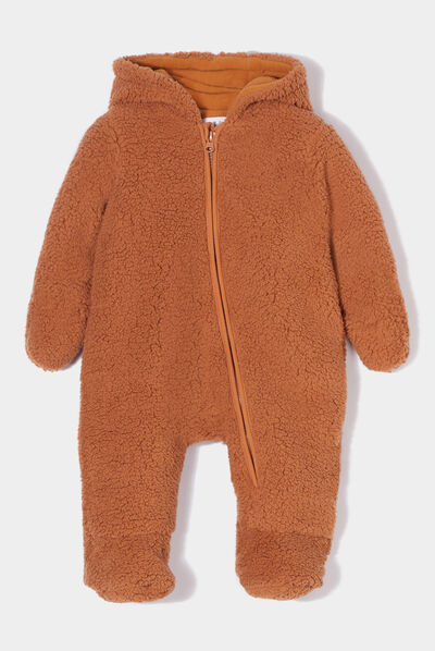 Manches Longues Ours Combinaison, Combinaison Pyjama, Chic Et Élégant, Combinaison Pilote Bébé À Capuche, Chic Mignon, Manteau D'hiver Polaire Combinaison À Capuche, 0-24 Mois