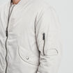 Veste bomber zippée creme homme
