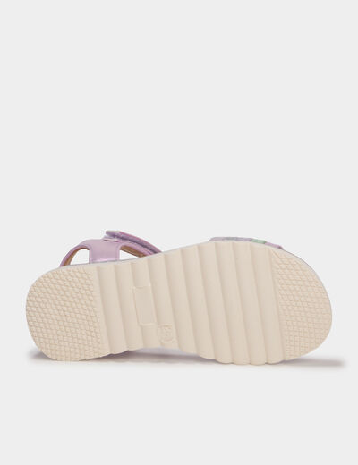 Sandales &agrave; paillettes multicolore fille