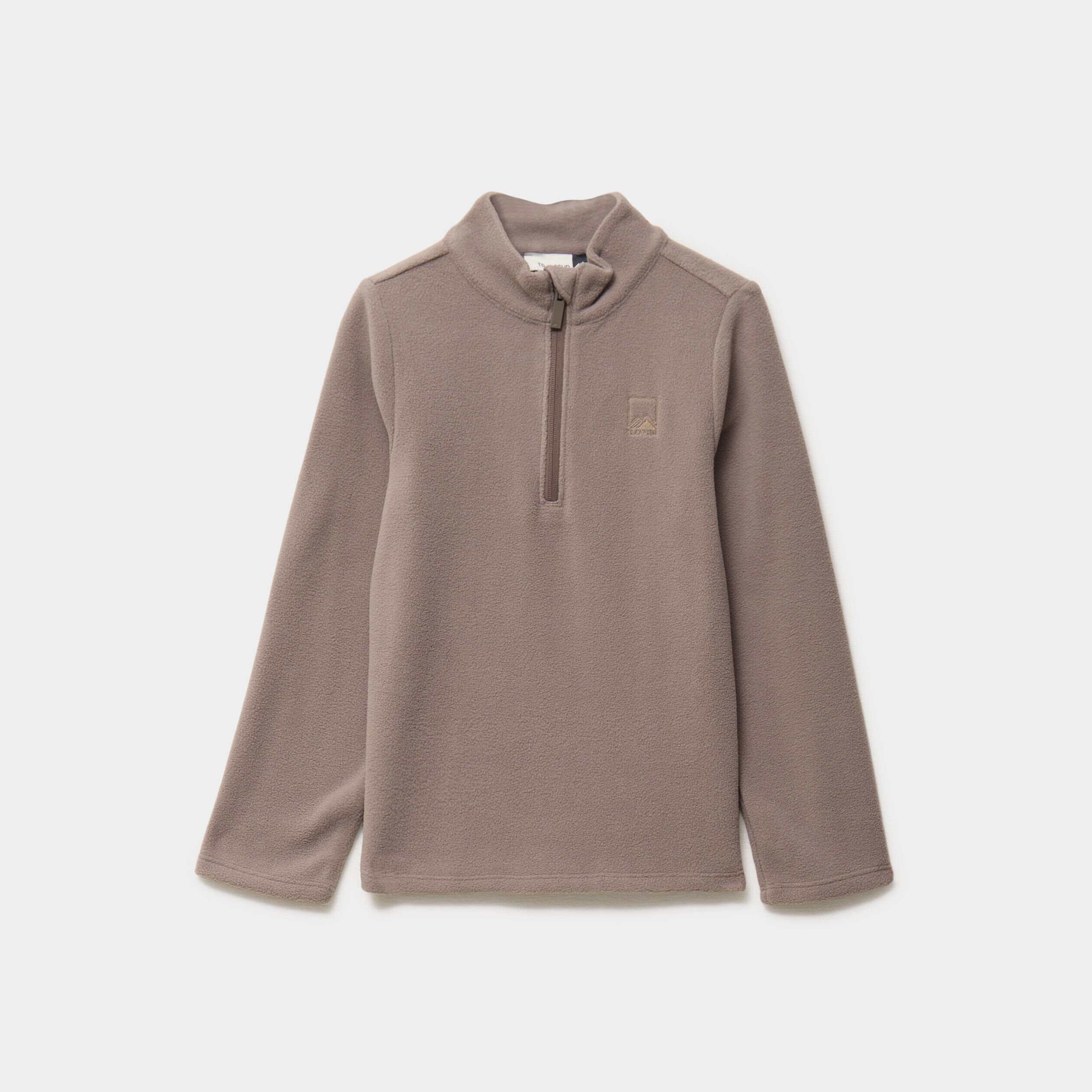 Sweat polaire col camionneur gris garçon TRAPPEUR