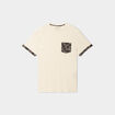 T-shirt manches courtes 1 poche Liberto ecru homme