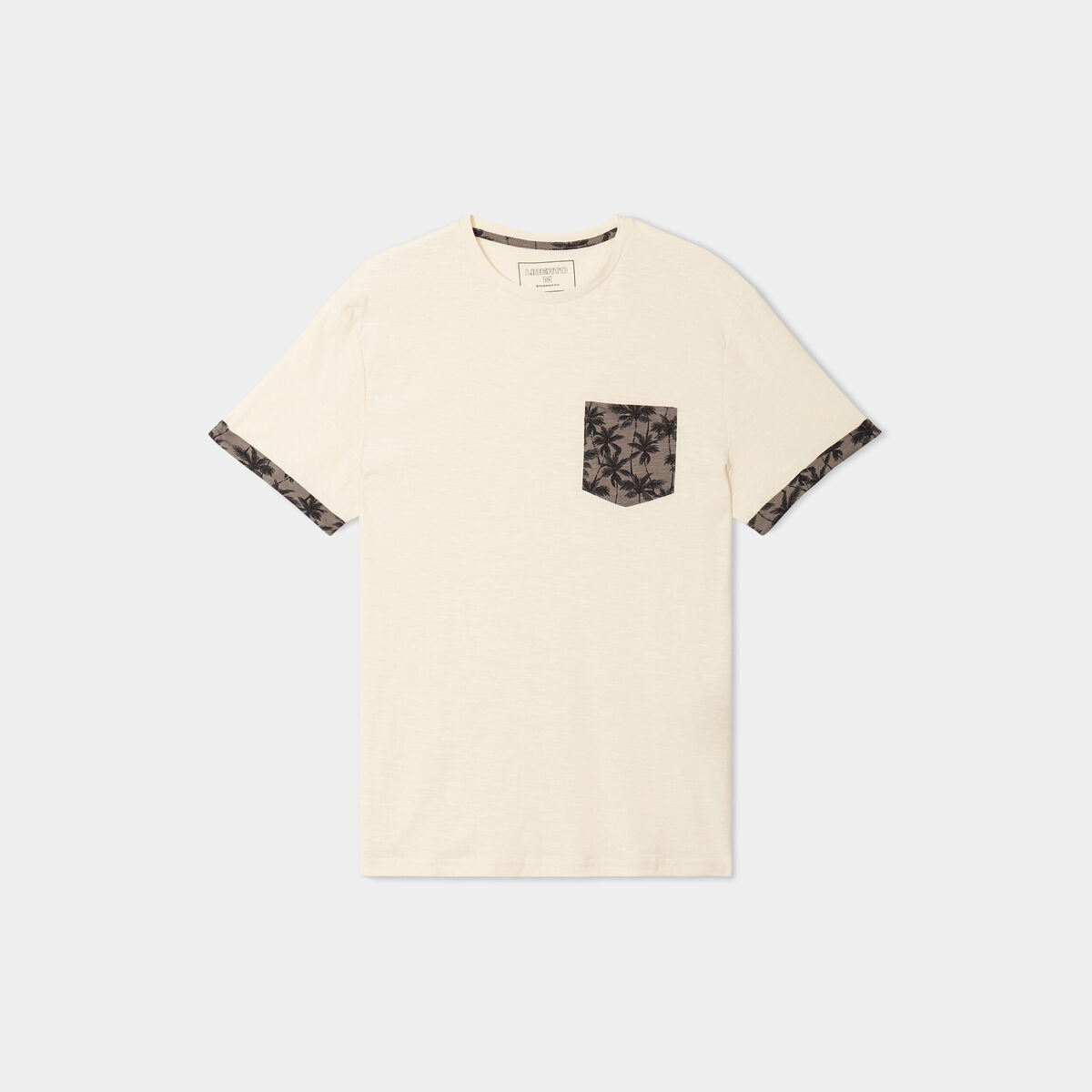 T-shirt manches courtes 1 poche Liberto ecru homme