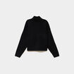 Pull droit avec col montant noir femme