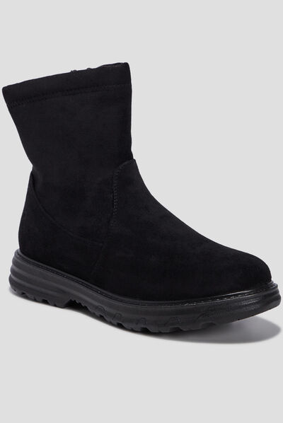 Bottines fourrées noir femme