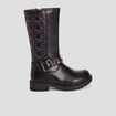 Bottes zippées matelassées noir fille