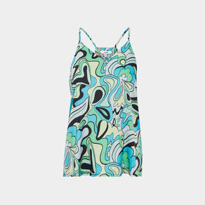 Débardeur dos nageur bleu femme