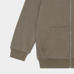 Sweat zipp&eacute; &agrave; capuche molleton vert kaki gar&ccedil;on