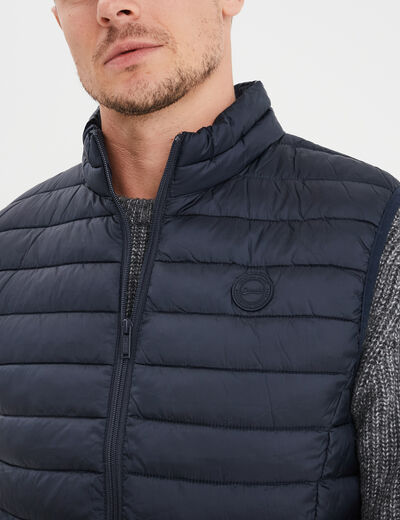 Doudoune sans manches l&eacute;g&egrave;re d&eacute;perlante bleu marine homme