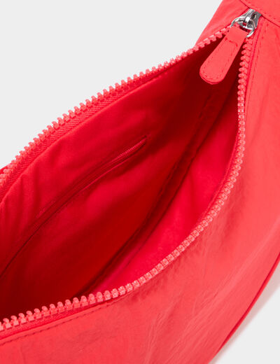 Sac banane en bandouli&egrave;re rouge clair femme