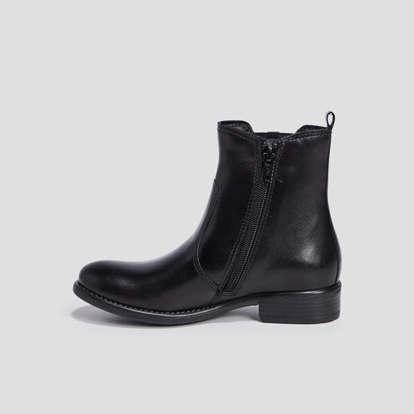 bottines en cuir noir fille Bottines en cuir noir fille