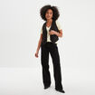 T-shirt manches courtes col en V coton jaune clair femme