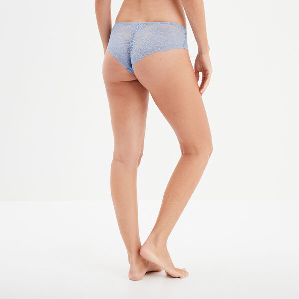 shorty avec micro dentelle bleu clair femme Shorty avec micro dentelle bleu clair femme