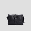 Sac bandoulière à rabat rectangulaire noir femme