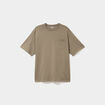 T-shirt droit col rond 1 poche coton vert kaki homme