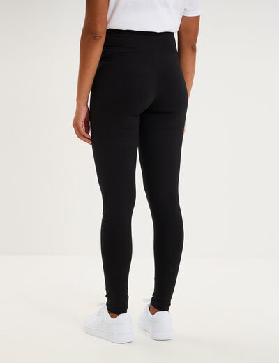 Legging grossesse en coton noir femme maternit&eacute;
