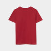 T-shirt col rond manches courtes coton rouge foncé garçon