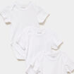 Lot 3 bodies US coton manches courtes blanc b&eacute;b&eacute;