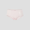 Shorty en coton avec dentelle rose poudrée femme