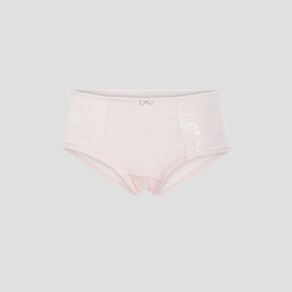 shorty en coton avec dentelle rose poudree femme Shorty en coton avec dentelle rose poudrée femme