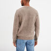 Pull col rond &agrave; manches longues taupe homme