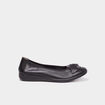 Ballerines pied large en cuir Walking noir femme