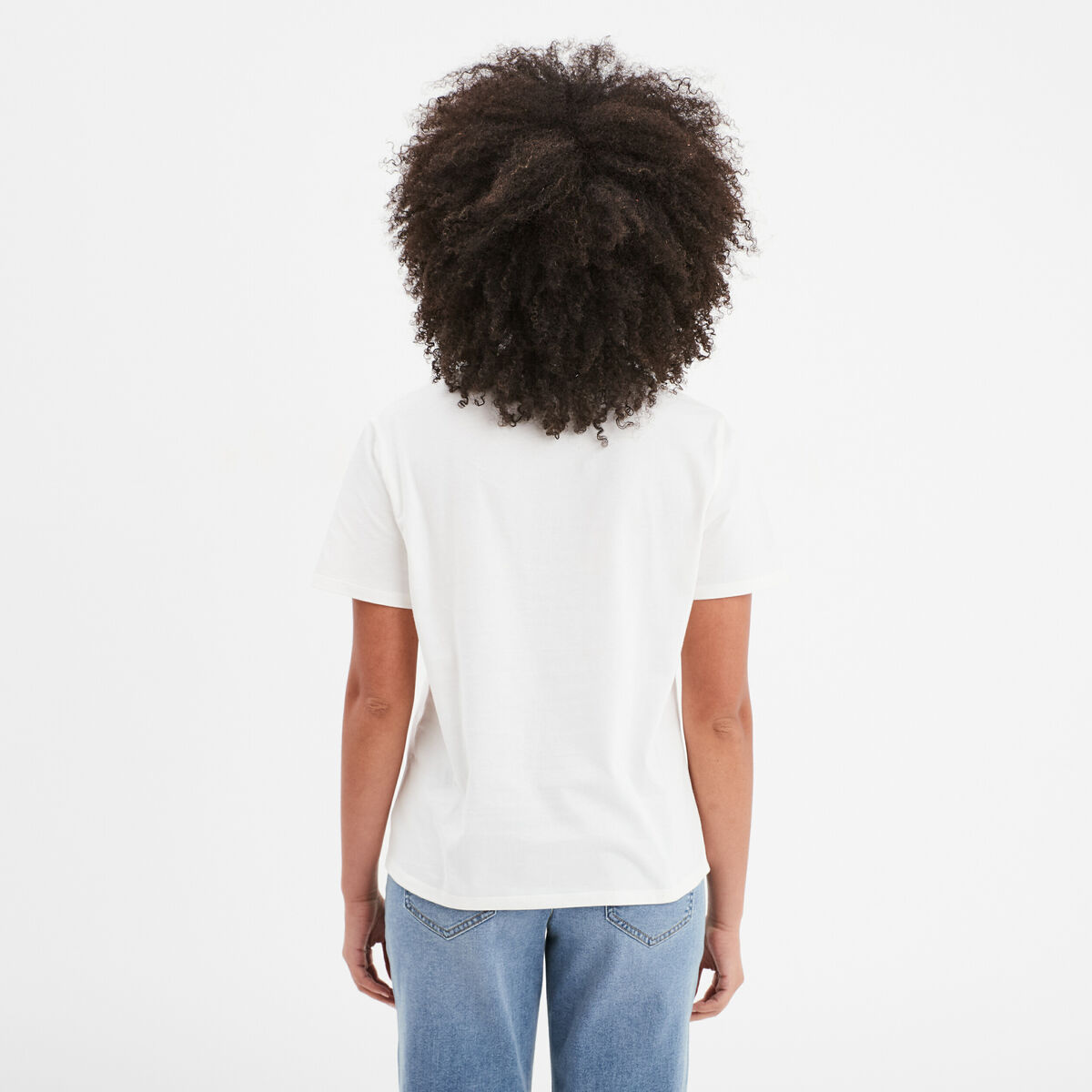 T-shirt avec broderie coton Creeks blanc femme